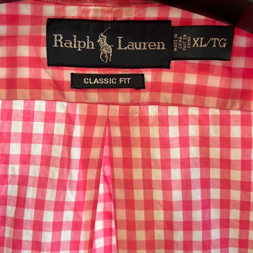 Men’s Ralph Lauren Gingham Short Sleeve Button Down Shirt